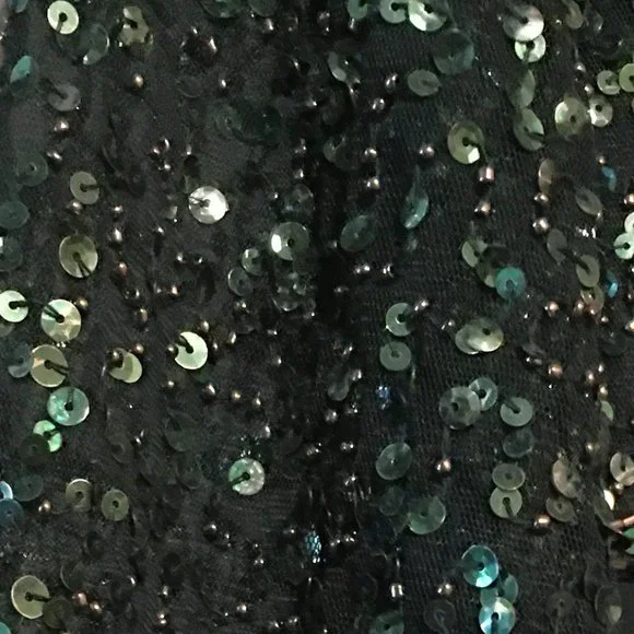 J KARA 3/4 Sleeve V-Neck Beaded Top Long Gown  NEW WITH TAGS! - Picture 5 of 16